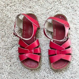 Girls salt water red sandals size 12